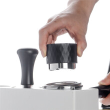 Schwerkraft-Kaffeetampfer Aus Edelstahl mit Wirbelmuster-Sockel, Kaffeepulververteiler mit Diamantstrukturiertem Griff, 51 mm