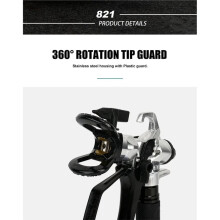 Högkvalitativ 3600PSI Luftfri Sprutpistol med 517 Spetsmunstycke och Filter 821 Högtryckssprutpistol för Sprutmaskin