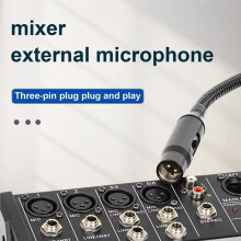 DJ-Microfoon met Zwanenhals, XLR-Aansluiting (Mannelijk) met 3 Pinnen, Professionele Dynamische Microfoon voor Opnamestudio