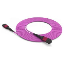 MPO Fiber Optic Patch Cord OM4 1M 12 Core Fiber Optic Cable Female to Female MPO-MPO Multi Mode Optical Fiber Cable