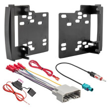 1set Dual DIN Radio Dashboard Mount Kit (with Wiring Harness) for 2007-2016 , , and Compass Models
