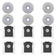 12 Delar Reservdelar för X60 Pro/Pro Ultra/Pro: Dammpåsar, Moppar och Filter för Ett Komplett Rengöringssystem