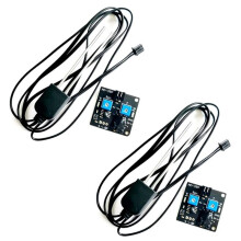 2PCS 1.3meter Wire Soil Moisture Probe Water Detection Sensor Kit with Delay, Long Cable Irrigation Monitor