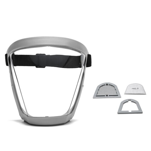 Full-Face Safety Shield (Includes 10 Replacement Filter Pads) - for Workshop, Gardening, and Renovation Tasks