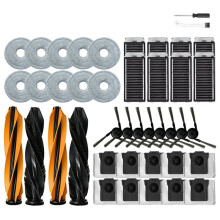 42 Piezas para X60 Pro Ultra: Accesorios Completos para Aspiradora Robot, Cepillo Lateral Principal, Paño de Fregona, Filtro y Bolsa para el