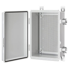 Boîte de Jonction Extérieure, Boîtier Étanche IP67 en Plastique pour Projets Électriques, Comprenant une Plaque de Montage et un Support Mural.