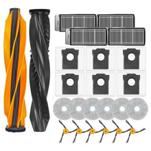 32 Pack Replacement Parts for L60 Pro Ultra Includes Main Side Brush HEPA Filter Mop Cloths Dust Bag