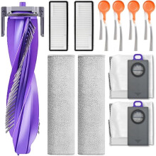 Replacement Accessories Kit Compatible for Flow 2 Robot Vacuum Cleaner Parts Main Brush Mop Cloth HEPA Filter