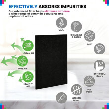 Cut to Fit Activated Carbon Filter Sheet 16" X 48" Carbon Air Filter Fits Air Purifiers Window AC Air Vent and More