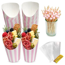 Vasitos de Charcutería con Palitos - Vasitos para Aperitivos - Accesorios para Charcutería - Palitos para Charcutería