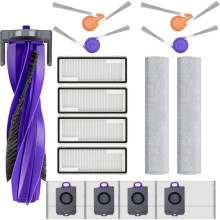 Vervangingsaccessoireset voor Flow Robotstofzuiger: Hoofdborstel, Zijborstel, HEPA-Filters, Dweildoek, Stofzak