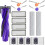 Replacement Accessories Kit for  Flow Robot Vacuum,Main Brush ,Side Brush,Hepa Filters,Track Mop Cloth,Dust Bag 2