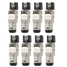 8PCS RJ45 Cat6A Connector Shielded Toolless Modular Termination Plug 2000MHz 40G LAN Cable for 22AWG-24AWG