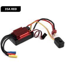 RC 35A Borstelloze ESC Waterdicht 2-3S LiPo Programmeerbaar voor 1/14 1/16 1/18 RC Auto Crawler Off-Road Truck RC Onderdelen Rood