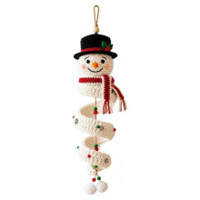 Crochet Snowman Spiral Ornament DIY Kit, Christmas Decoration Christmas Tree Crochet Kit, for Window Wall D