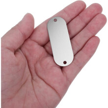30 Stuks Rechthoekige Graveerplaatjes van 5 cm X 1,9 cm X 1 mm Dik, Zilverkleurig Metaal, voor Decoratieve Knutselprojecten