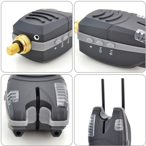 2pcs Waterproof Carp Biting Alert Kit, LED Biting Indicator, Sensitive Audible and Visual Alert,for Night Fishing