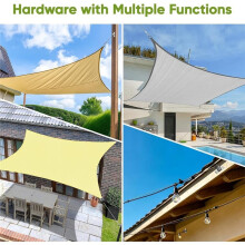 60Pcs Sun Shade Sail Hardware Kit,Ratchet Winch with Cable Rope Sun Sail Hardware Kit for Outdoor Patio Canopy Garden