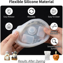 Halloween Candle Molds, Silicone Candle Molds for Festival Ornaments, for Party Home Dinner Festive Days