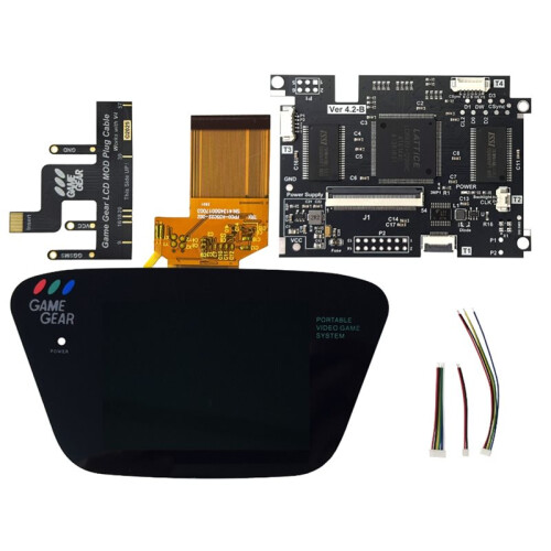 New V4.2B IPS OGS Pre-Laminated LCD Screen Kits for  Game Gear Full Screen Display LCD Highlight Brightness Screen 1