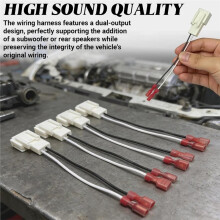 1set/4pcs Speaker Wires, Cable Harnesses, and Subwoofer Cables for Car Speaker Adapter Plugs.