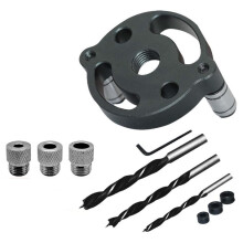 Upgraded Vertical Pocket Hole Jig Self Centering Dowelling Jig Woodworking Alloy Hole Drill Guide Puncher Locator Tools
