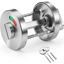Bathroom Toilet Door Turn Lock with Vacant&Occupied Display, Toilet Release Privacy Indicator Rosette Locks