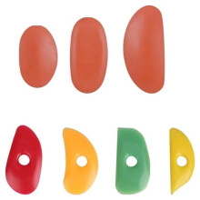 7Pcs Soft Rubber Rib for Pottery Clay Silicone Ceramics Tools for DIY Smooths Shapes Sculpting Pottery Clay Tool