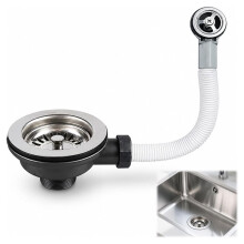 Kitchen Sink Waste for Home, Hotel and Shopping Mall Kitchen Sink Waste Kit with Circular Overflow and and Pipe