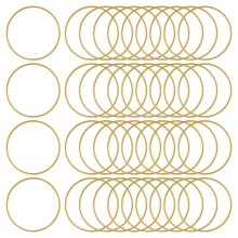Paquete de 40 Aros Florales de 4 Pulgadas, Anillo de Metal Dorado de 10 cm, Anillo de Macramé para Coronas para Bricolaje, Decoración de Bodas,