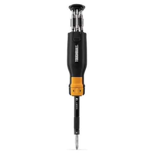 TOUGHBUILT TB-H5-MR-11 9-Piece Bi-Material Handle Ratcheting Assorted Multi-Bit Screwdriver Set Hand Tools