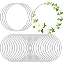 30 Pcs 6 Inch Floral Hoop, 15cm Silver Metal ,Wreath Macrame for DIY, Wedding Decoration, Dream Catcher