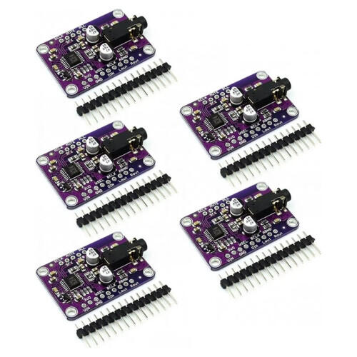 5 Stuks DAC-Modules MCU-1334 UDA1334A I2S DAC-Audiostereodecodermodule voor  3,3V - 5V