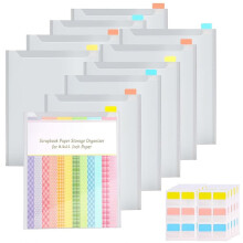 24 Transparent Document Folders (Includes 60 Colorful Index Tabs), Ideal for Organizing Documents in Offices and Schools