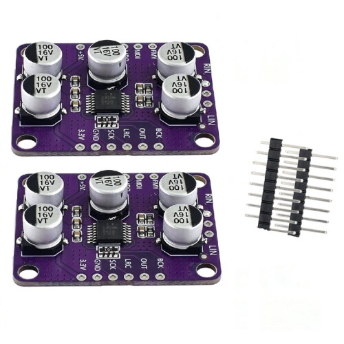2PCS PCM1808 Audio Stereo Decoder ADC Single-Ended Analog-Input Decoder 24bit Amplifier Board Player Module