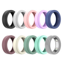 Lot de 10 Protège-Bagues en Silicone pour Bague pour 5, Taille S (6-9), Anti-Rayures, Couleurs Aléatoires Assorties