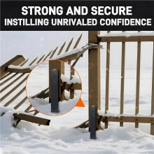 2X Fence Post Repair Kit Quick Fix Broken Wood Posts Support Steel Anchor Stakes