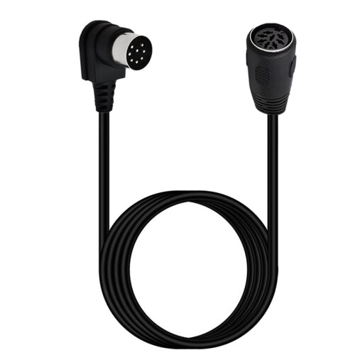 Cable de Extensión de 1 M, 8 Pines, Macho A Hembra, en Ángulo Recto, Doble Cableado, para Micrófono, Audio, Cable de Control de Señal