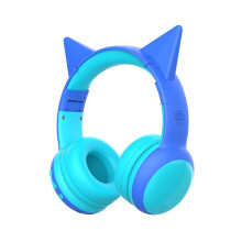 E61 Cute Cat Ear Compatible Headset Wireless Headset Kids Cat Ear Headphones A
