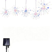 5Pcs Hanging Solar Outdoor Fireworks Lights 450 LED Flashing Starburst Lights DIY Firework Fairy Lights Color