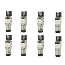 8PCS RJ45 Cat 7 Connector Shielded Toolless Modular Termination Plug 2000MHz 40G LAN Cable for 22AWG-24AWG