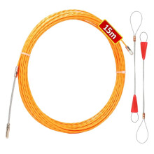 Electrical Fish Tape 15m (49ft), 3.0mm Wire Puller and Wire Snake for Running Wire Through Walls, Cable Pulling Tools