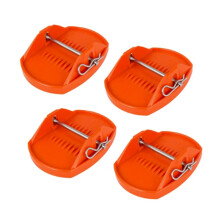 4 Pieces Caravan Jack Pads Wheel Foot Leg Support Adapter Trailers Caravan Jacking Lift Pad RV Jack Support Bracket Pads