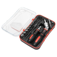 1set Ratcheting Screwdriver Set Magnetic Screwdriver Bit with Rotatable Ratchet Handles Sockets Bits for Washers Repair