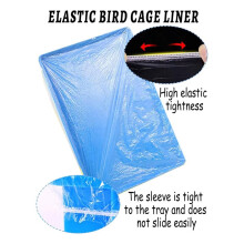 50 Pcs Disposable Bird Cage Liners Clear Plastic Parakeet Cage Liner Bag Cage Tray Liners Universal Film Bird