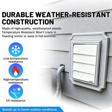 8-Pack Dryer Vent Louver Replacement Flaps for 4 Inch Outdoor Vents - Weather-Resistant & Auto-Close