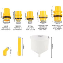 1set Universal Automotive Oil Filling Tool Kit, Anti-Overflow Coolant Filling Kit,for Automotive Engine Oil Change