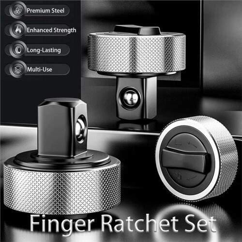 Llave de Carraca con Mango Reversible de Acero Macizo, 1/4", 3/8" y 1/2".