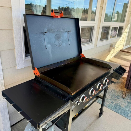 For Blackstone Griddles-Forced Open Hinge& Handle Kit Flip- Hood Accessory for 28"/36"/44" Models Effortless 2