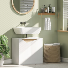 HOMCOM Under Sink Cabinet, Bathroom Sink Cabinet for Basin without Pedestal
